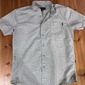 Men's Short-Sleeve Button-Down Shirt - Light Heather Gray